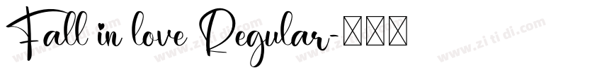 Fall in love Regular字体转换